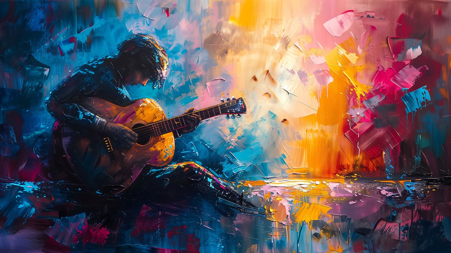 Performer at an open mic in Tampa Bay